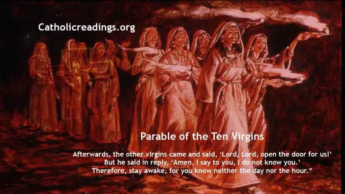Parable of the Ten Virgins - Matthew 25:1-13 - Bible Verse of the Day