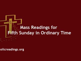 Catholic Mass Readings for Fifth Sunday in Ordinary Time