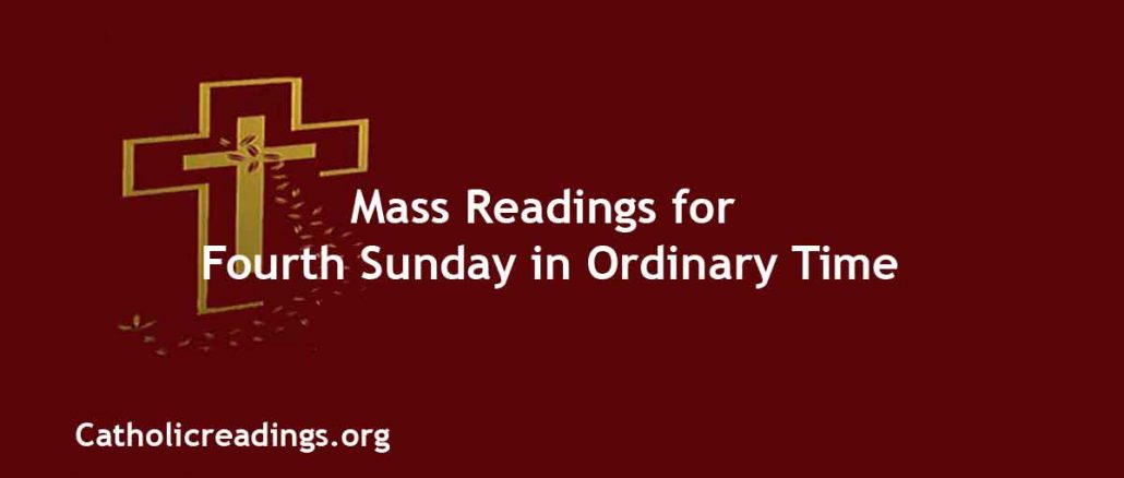 Catholic Mass Readings for Fourth Sunday in Ordinary Time
