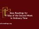 Catholic Mass Readings for Friday of the Second Week in Ordinary Time