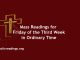 Catholic Mass Readings for Friday of the Third week in Ordinary Time