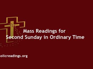 Catholic Mass Readings for Second Sunday in Ordinary Time