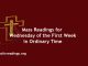 Catholic Mass Readings for Wednesday of the First Week in Ordinary Time