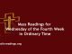 Catholic Mass Readings for Wednesday of the Fourth Week in Ordinary Time