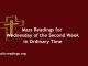 Catholic Mass Readings for Wednesday of the Second Week in Ordinary Time