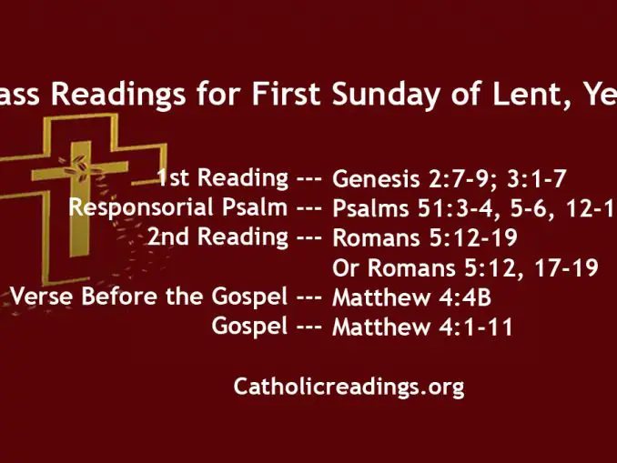 26thfebruary2023 Catholic Daily Readings