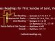 Mass Readings for First Sunday of Lent, Year A