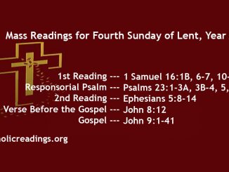 Fourth Sunday of Lent, Year A