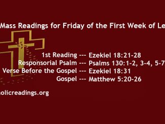 Friday of the First Week of Lent