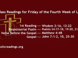 Friday of the Fourth Week of Lent