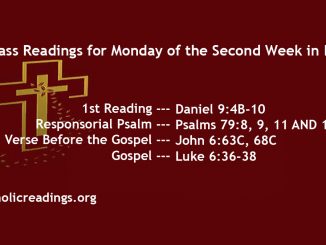 Monday of the Second Week of Lent