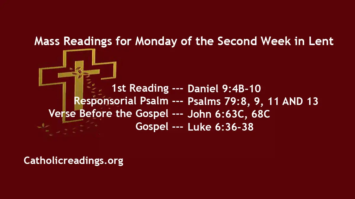 Daily Mass Readings for February 26 2024 Monday Catholic Daily Readings