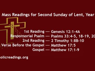 Second Sunday of Lent, Year A