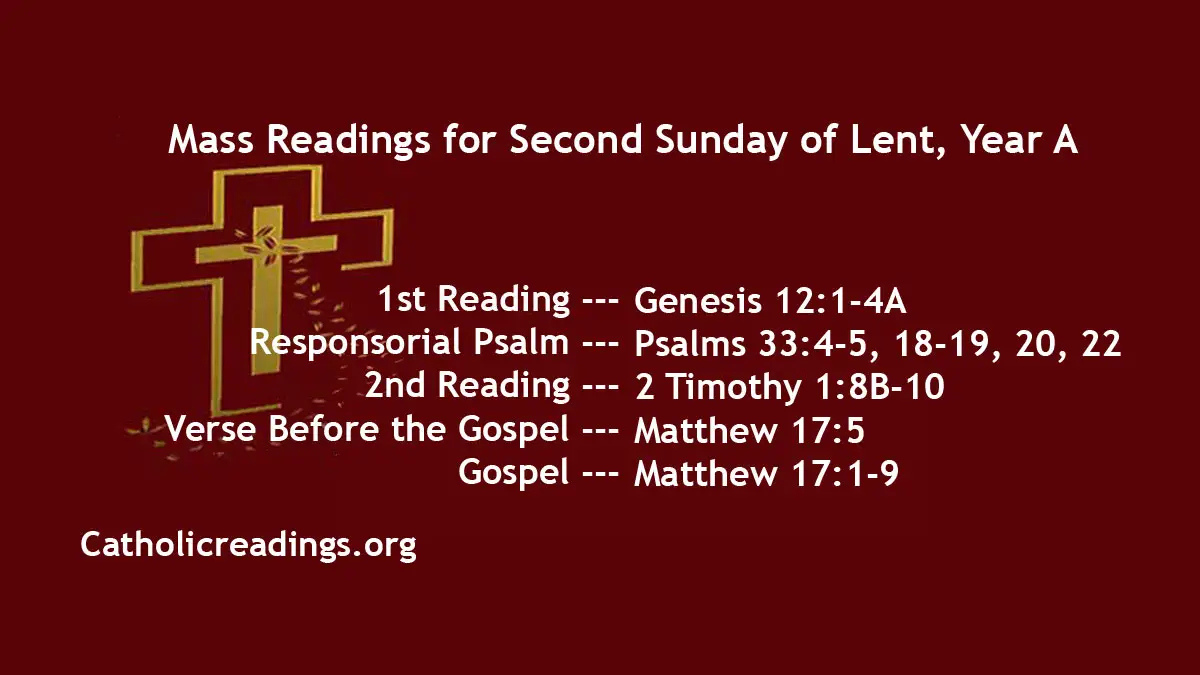 Sunday Mass Readings for March 5 2023 2nd Sunday of Lent Homily