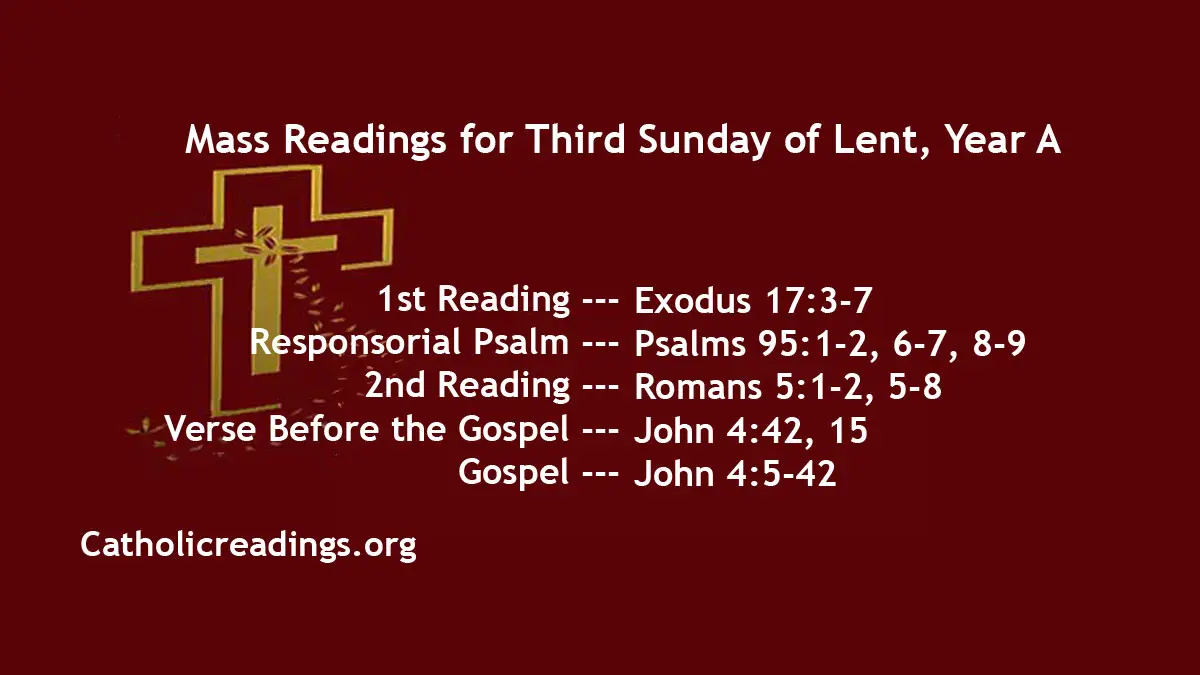 Sunday Mass Readings for March 12 2023, 3rd Sunday of Lent Homily