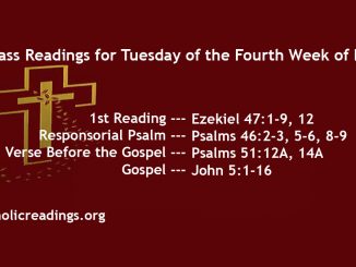 Tuesday of the Fourth Week of Lent