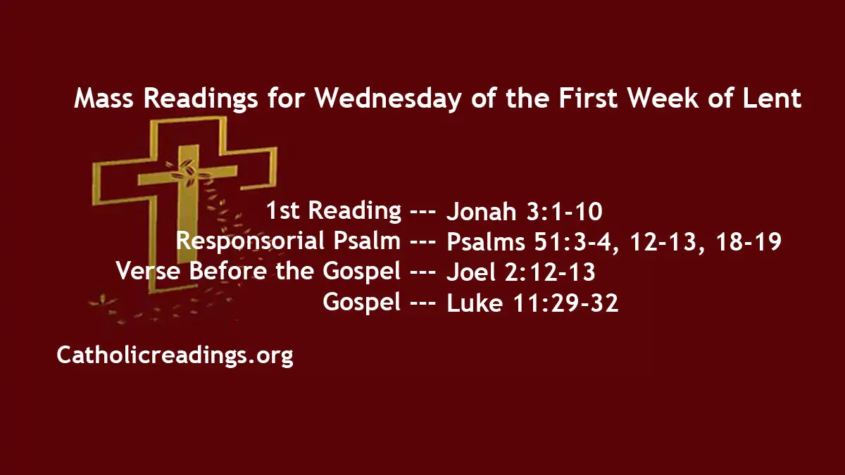 Daily Mass Readings for February 21 2024, Wednesday Catholic Daily