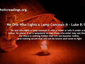 No One Who Lights a Lamp Conceals it - Luke 8:16-18, Mark 4:21-25 - Bible Verse of the Day