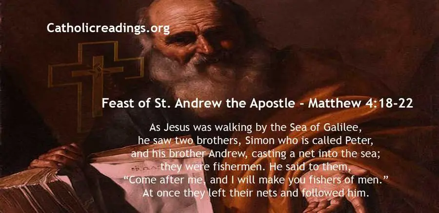 Feast of St. Andrew the Apostle - Matthew 4:18-22 - Bible Verse of the Day