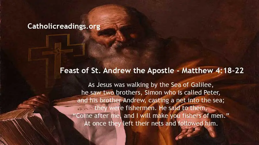 Feast of St. Andrew the Apostle - Matthew 4:18-22 - Bible Verse of the Day