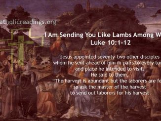 I Am Sending You Like Lambs Among Wolves - Luke 10:1-12 - Bible Verse of the Day