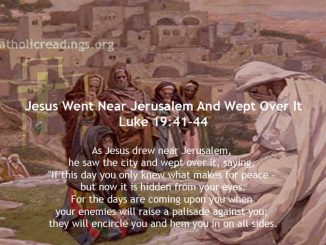 Jesus Went Near Jerusalem And Wept - Luke 19:41-44 - Bible Verse of the Day