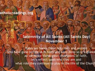 Solemnity of All Saints (All Saints Day), November 1 - Bible Verse of the Day