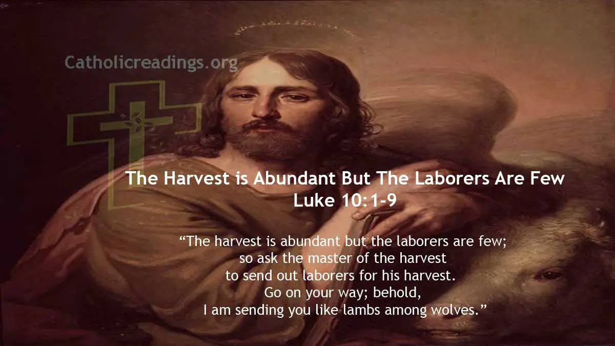 The Harvest is Abundant But The Laborers Are Few - Luke 10:1-9 - Bible Verse of the Day