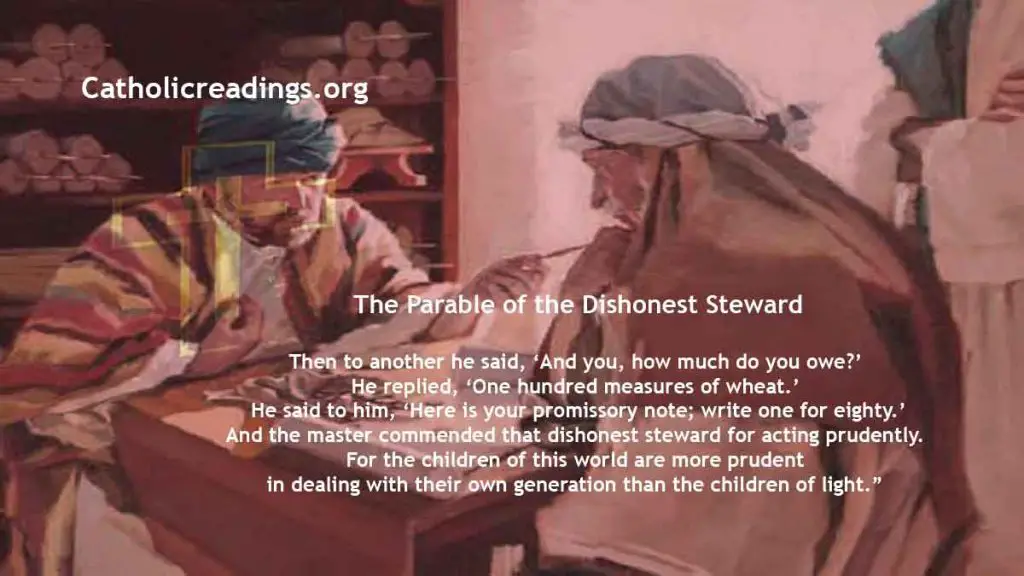 The Parable of the Dishonest Steward - Luke 16:1-8 - Bible Verse of the Day