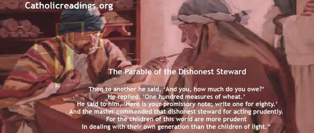 The Parable of the Dishonest Steward - Luke 16:1-8 - Bible Verse of the Day