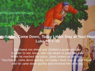 Zacchaeus, Come Down, Today I Must Stay at Your House - Luke 19:1-10 - Bible Verse of the Day