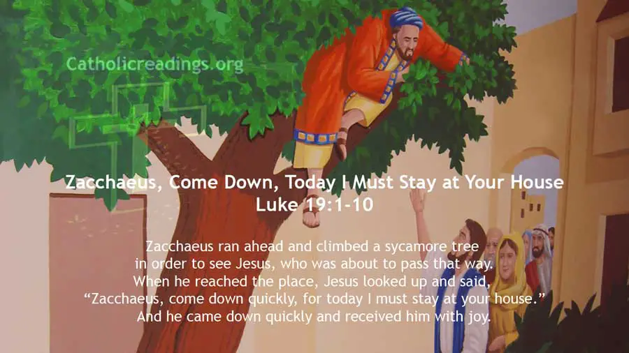 Zacchaeus, Come Down, Today I Must Stay at Your House - Luke 19:1-10 - Bible Verse of the Day