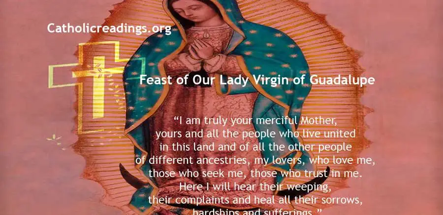 Feast of Our Lady Virgin of Guadalupe - Luke 1:26-38 - Bible Verse of the Day