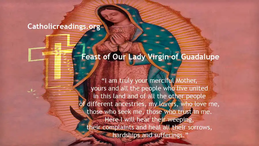Feast of Our Lady Virgin of Guadalupe - Luke 1:26-38 - Bible Verse of the Day