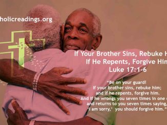 If Your Brother Sins, Rebuke Him; If He Repents, Forgive Him - Luke 17:1-6 - Bible Verse of the Day