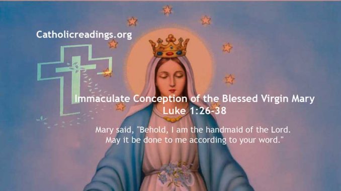 Immaculate Conception of the Blessed Virgin Mary - Luke 1:26-38 - Bible Verse of the Day