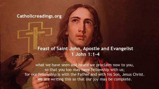 Feast of Saint John, Apostle and Evangelist - 1 John 1:1-4 - Bible Verse of the Day