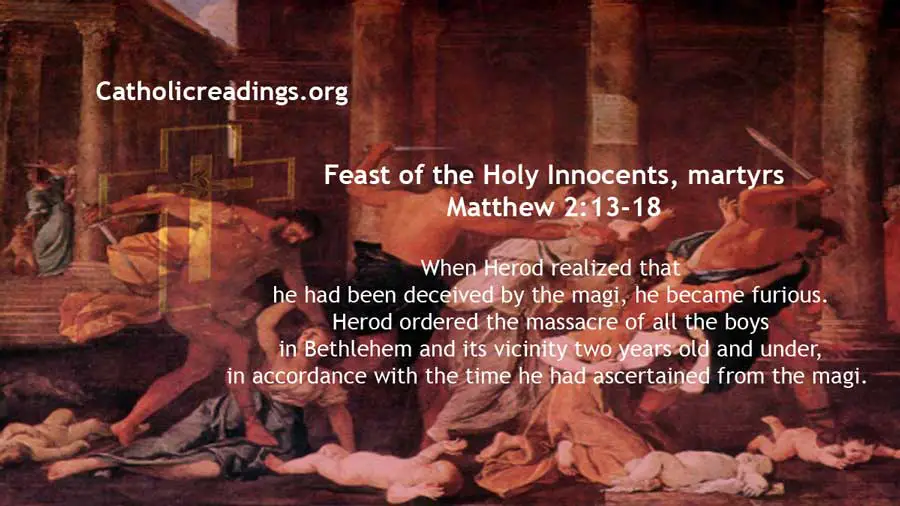 Herod Massacred Boys in Bethlehem - Matthew 2:13-18 - Bible Verse of the Day