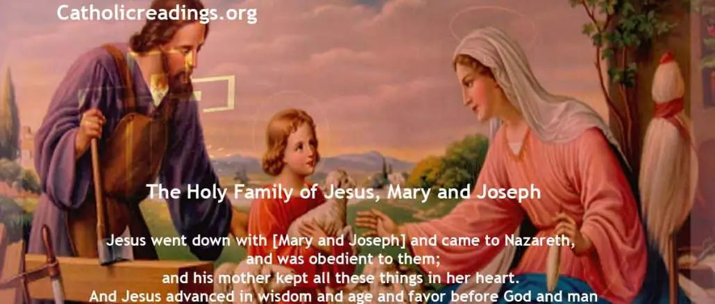 The Holy Family of Jesus, Mary and Joseph - Bible Verse of the Day