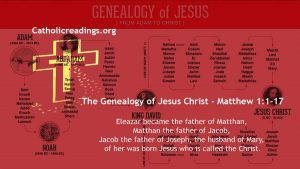 The Genealogy of Jesus Christ - Matthew 1:1-17 - Bible Verse of the Day