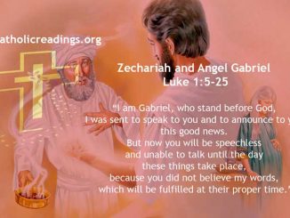 Zechariah and Angel Gabriel - Luke 1:5-25 - Bible Verse of the Day