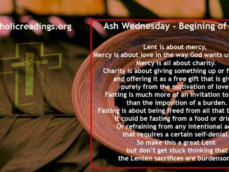 Ash Wednesday - Begining of Lent - Bible Verse of the Day
