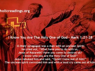 I Know You Are The Holy One of God - Mark 1:21-28 - Bible Verse of the Day