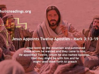 Jesus Appoints Twelve Apostles - Mark 3:13-19 - Bible Verse of the Day