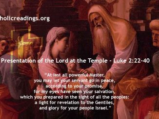 Presentation of the Lord at the Temple - Luke 2:22-40 - Bible Verse of the Day