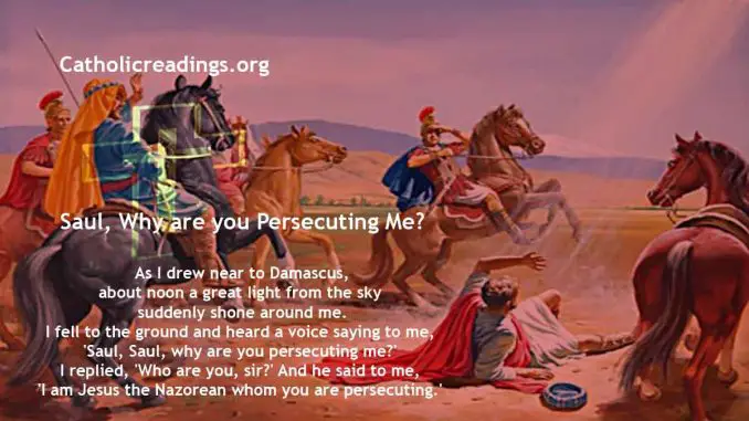 Saul, Why are you Persecuting Me? - Mark 16:15-18 - Bible Verse of the Day