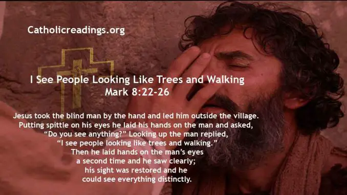 I See People Looking Like Trees and Walking - Mark 8:22-26 - Bible Verse of the Day