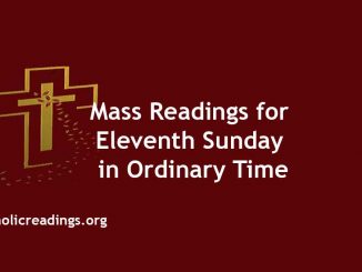 Mass Readings for Eleventh Sunday in Ordinary Time