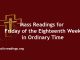 Catholic Mass Readings for Friday of the Eighteenth Week in Ordinary Time