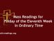 Mass Readings for Friday of the Eleventh Week in Ordinary Time